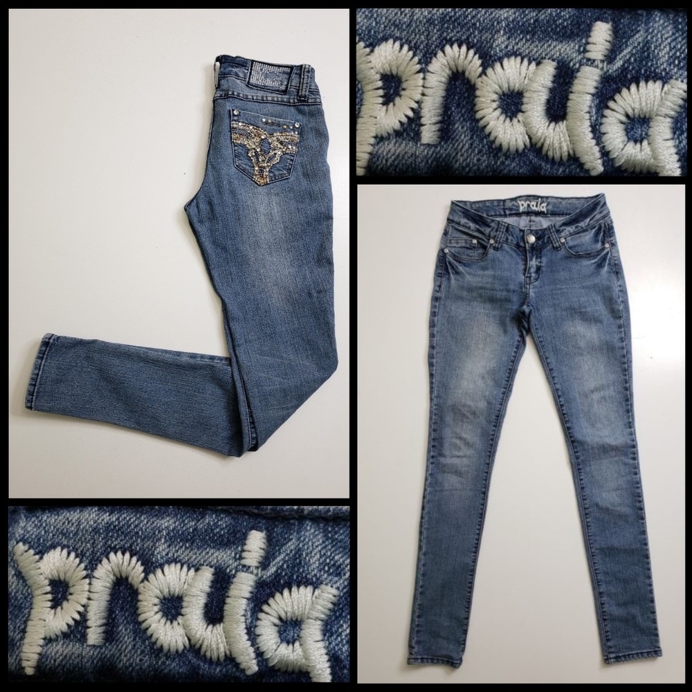 Praia Women Skinny Blue  Jeans Denim  Size 3/4